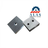 Heavy-duty industrial rebar cutting blade blocks showing single hole and dual hole tool configurations side by side