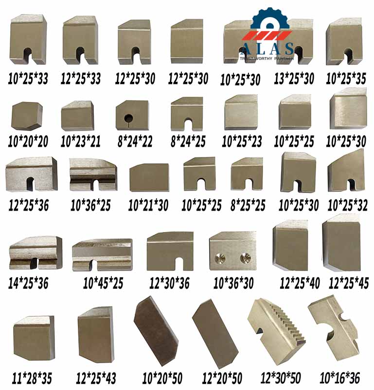 Customizable rebar stripping knives size list for non-standard equipment
